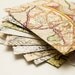 Upcycled antique Canadian map envelopes - Set of 10 - Size medium