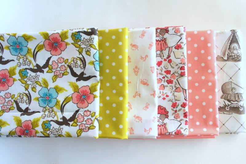 organic half-yard bundle--6 pieces (3 yards total) from the Maman Collection, Cloud 9 Fabrics