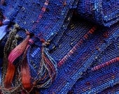 handwoven scarf midnight blue lightweight