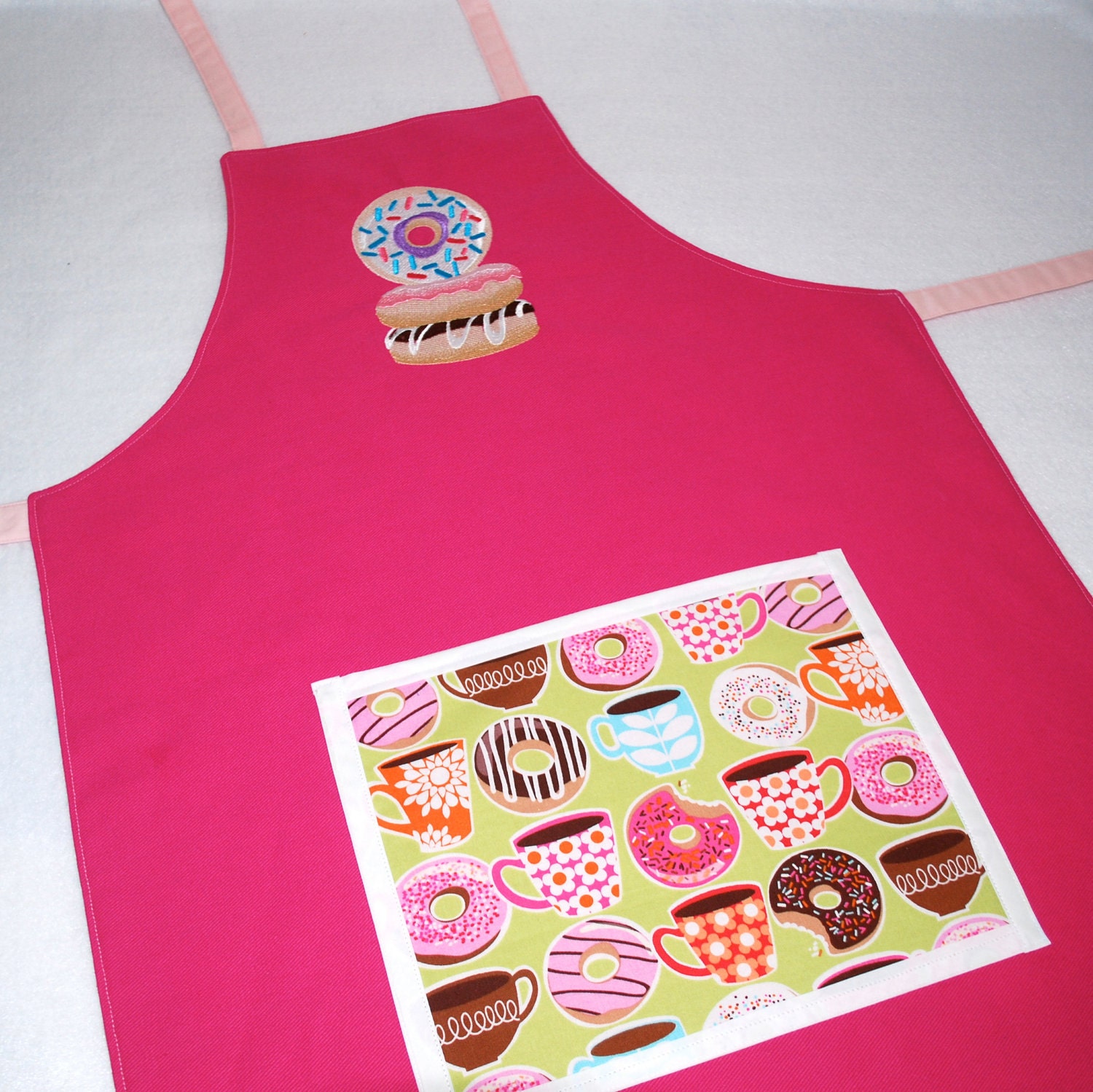Embroidered Donut Reversible Apron