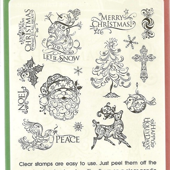 Inkadinkado Clear Stamp Set HOLIDAY FILIGREE by ReaLifeStories