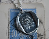 rose wax seal pendant... a rose without thorns