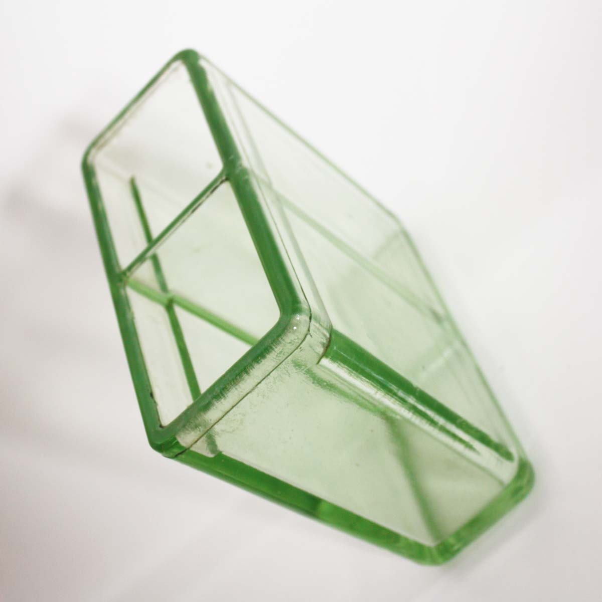 Vintage Green Glass Auto Battery Box by backstashandbygones
