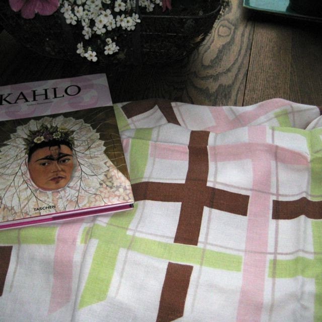 SALE A Very Beautiful Slightly Funky Vintage Linen Table Cloth