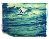 Photography Surfing Beach Blue Vintage Art Surfboard Florida 8x10 Print