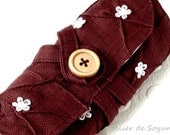 Needle Case Needle Holder Knitting Needle Case Interchangable Knitting Needle Case in Textured Burgundy Wine