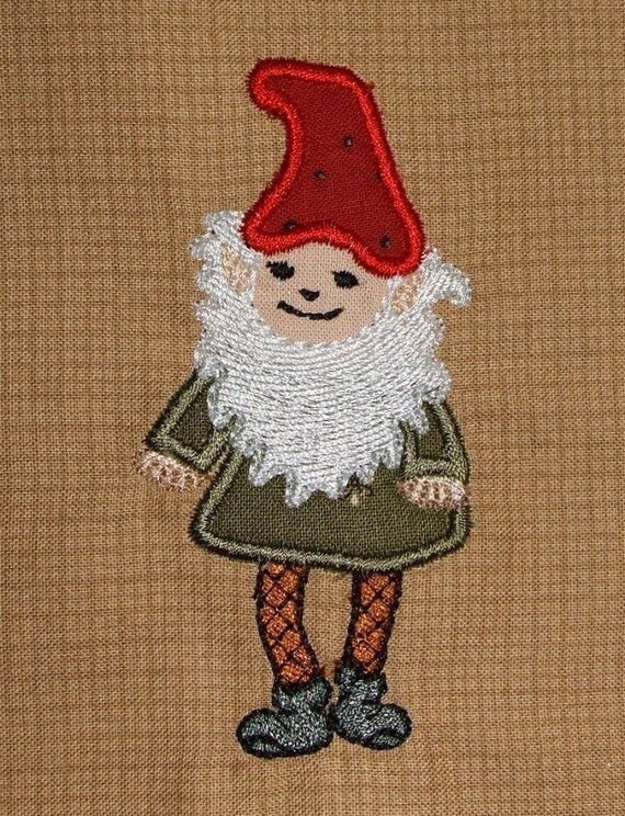 GNOME Machine Embroidery Applique design by DBembroideryDesigns