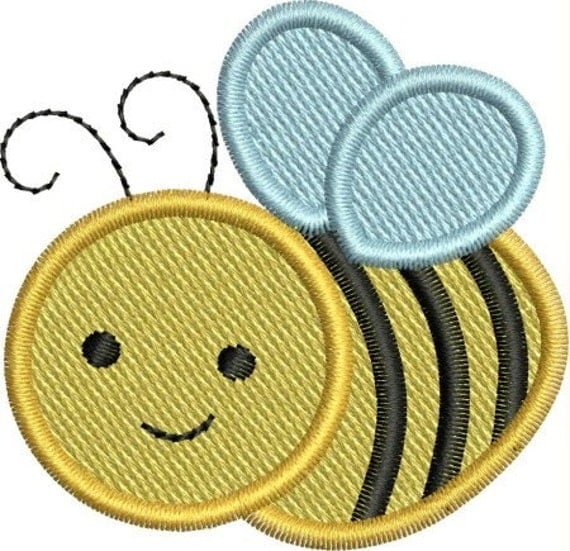Mini Bumble Bee machine embroidery designs by DBembroideryDesigns