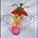 Strawberry Butterfly Applique designs 2 sizes machine embroidery