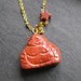 Sale Laughing Buddha Halloween orange sunstone and jasper star gold necklace ONLY ONE