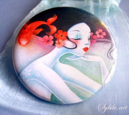 Pocket mirror Mermaid princess