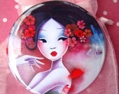 Pocket Mirror Fancy Flowers