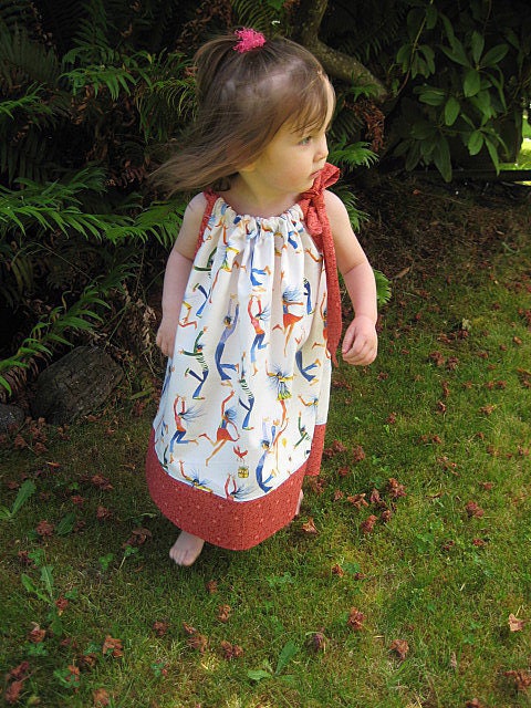 Celebration Dancing Ladies by Masha Dyans,  Custom Pillowcase Dress,LAST one size 3