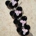 Mouse Ears with Hearts---Handmade LAMPWORK Beads