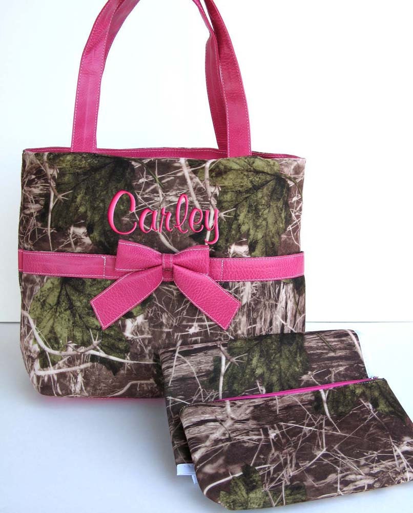Diaper Bag Personalized Camouflage Camo Real Tree Pink by parsik93