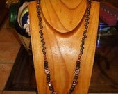 SHINY COPPER AND BROWN OOAK ARTISAN NECKLACE