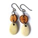 Wood Beach Stone Earrings Reclaimed BranchTaupe Beach Stones Wooden Jewelry by Hendywood