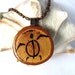 Sea Turtle Necklace Woodburned Branch Wood Pendant Jewelry by Hendywood