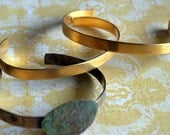 1/4" Brass Cuff Bracelet Blank... Brass 8 pieces  - Free Shipping US