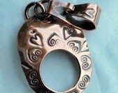 Valentino Textured and Hammered Artisan Hook Clasp in Brass
