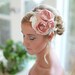 Blush Dupioni Silk Mini Hat with Sparkle As Seen On Style Me Pretty