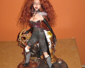 SteamPunk Time Traveler OOAK polymer art doll