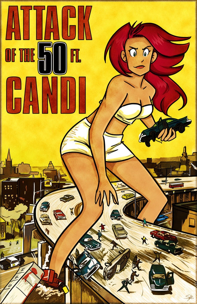 Attack of The 50ft Candi Poster