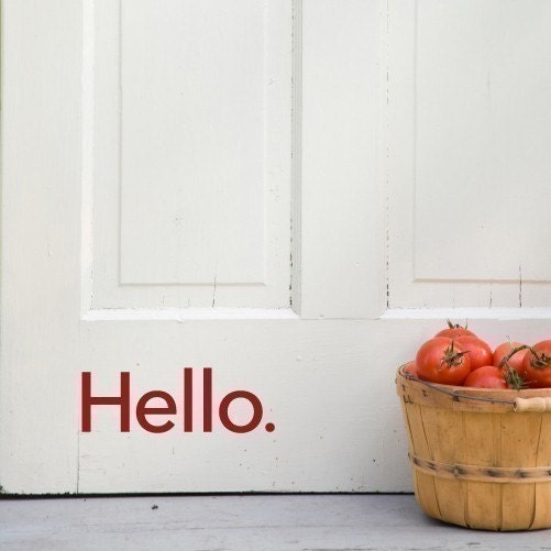 LARGE Hello - vinyl wall art decal graphic sticker