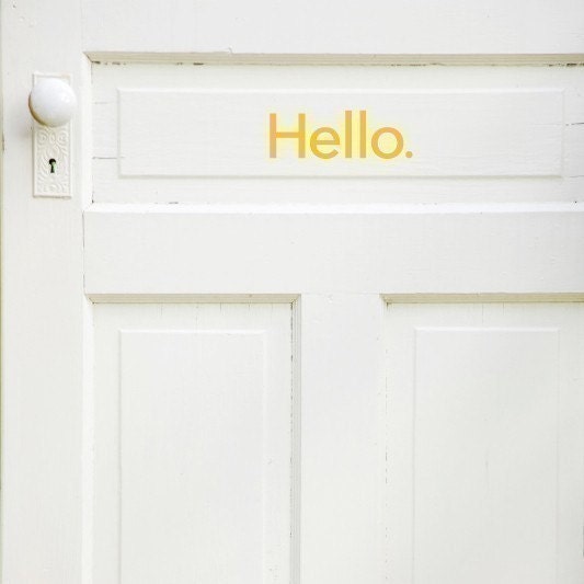LARGE Hello - vinyl wall art decal graphic sticker