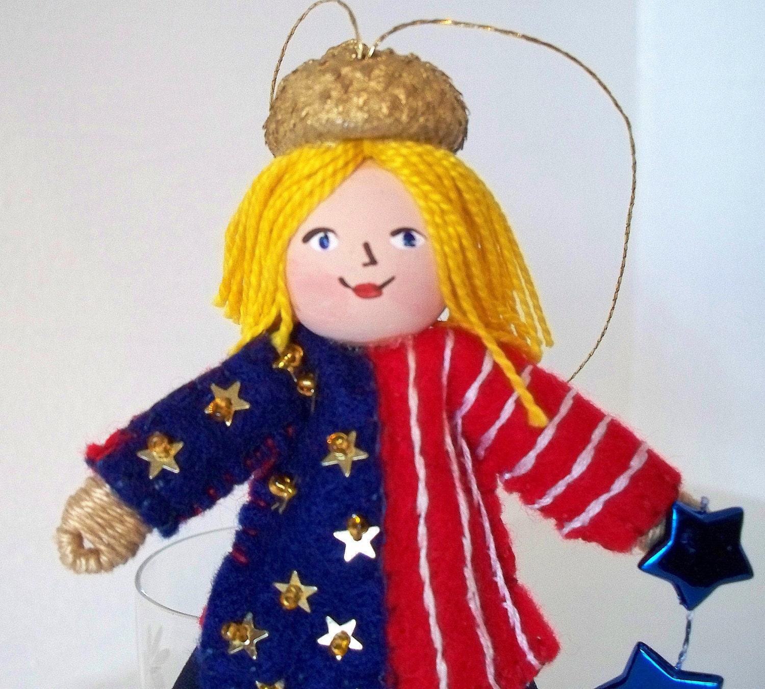 felt Art Doll - Love my Stars and Stripes Pixie