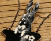 Abracadabra Bunny in a Top Hat Necklace