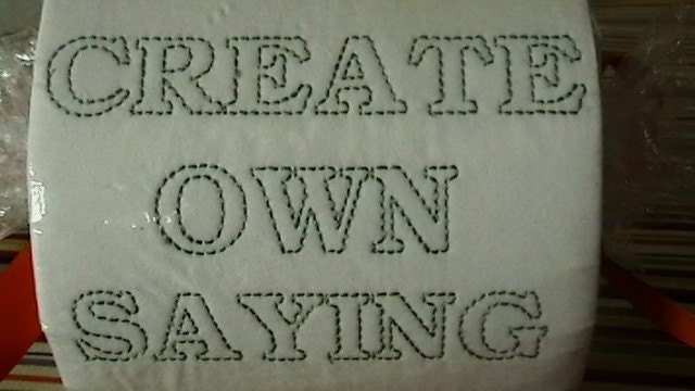 Personalized, Customized, Monogrammed, Embroidered Toilet Paper  U DECIDE WHAT U WANT