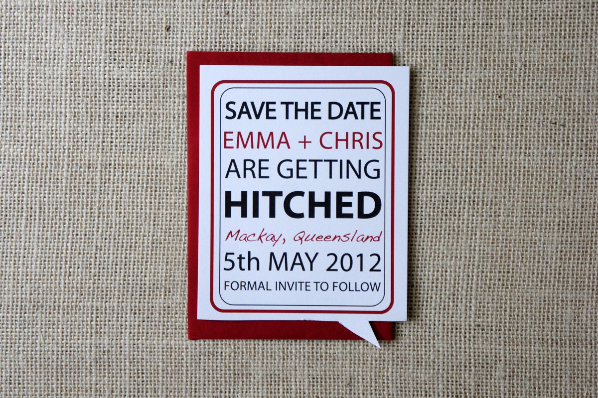 Conversation Bubble Save the Date Cards