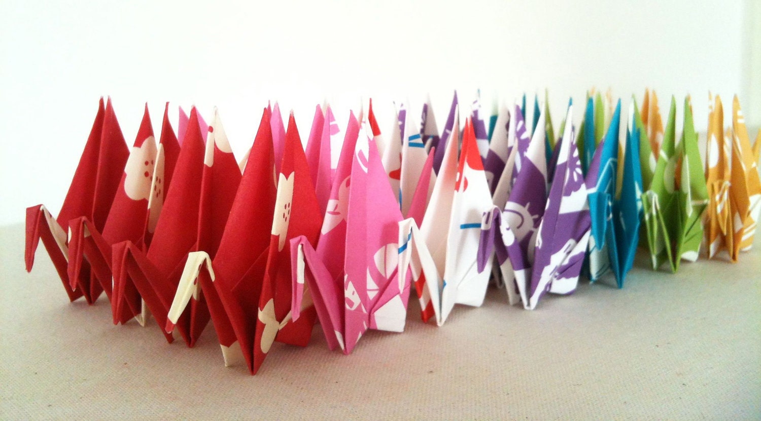 28 Paper Cranes - Tenugui (7 designs)