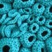 Lagoon Modern Fiber Art Soft Sculpture in Deep Turquoise Blue