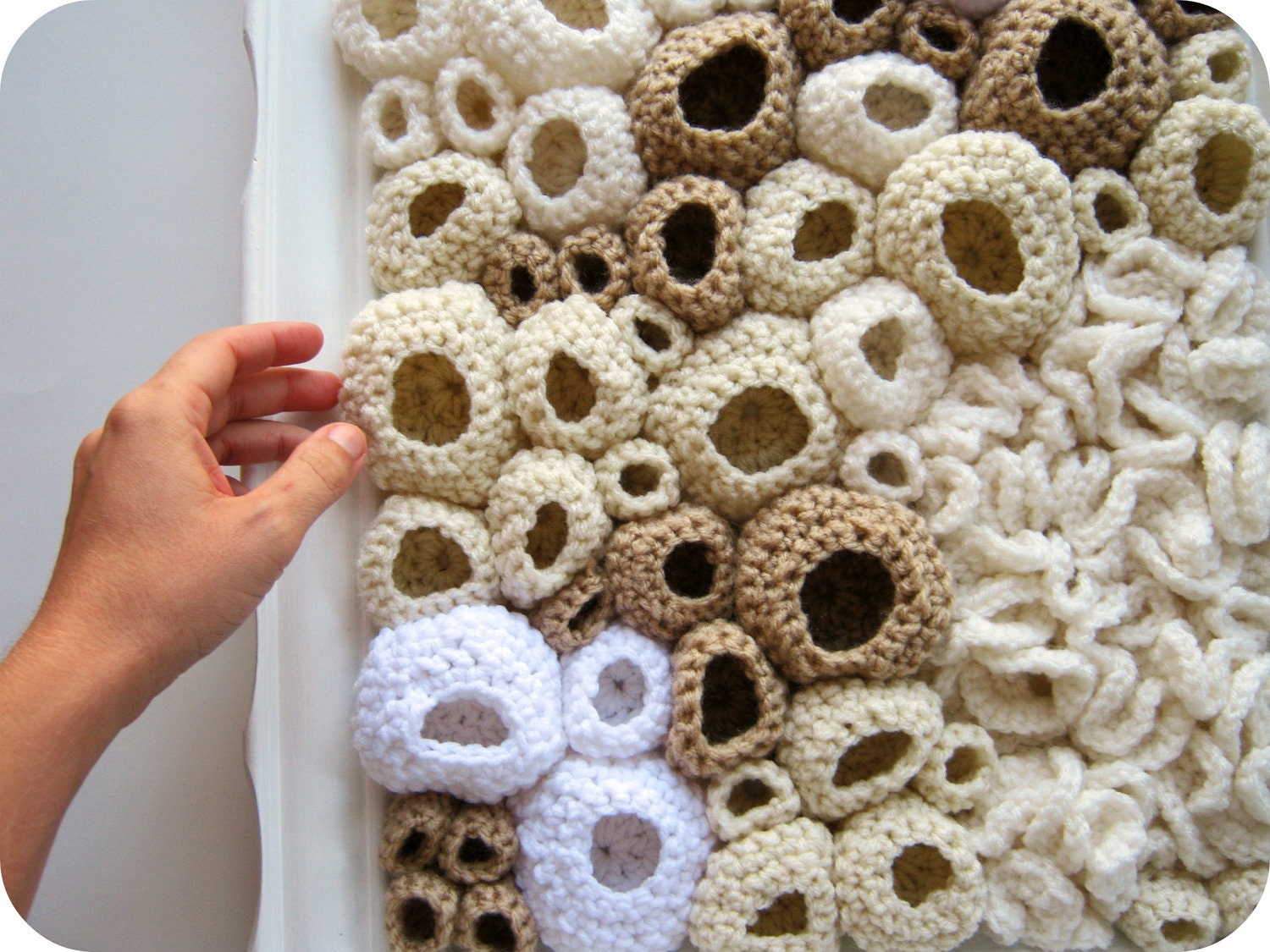 Ghost Reef Contemporary Crochet Sculpture in by FullFlowerMoon