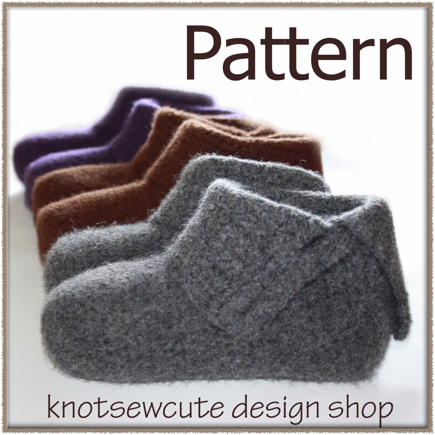 Simply Felted Ladies Slippers - Crochet Pattern