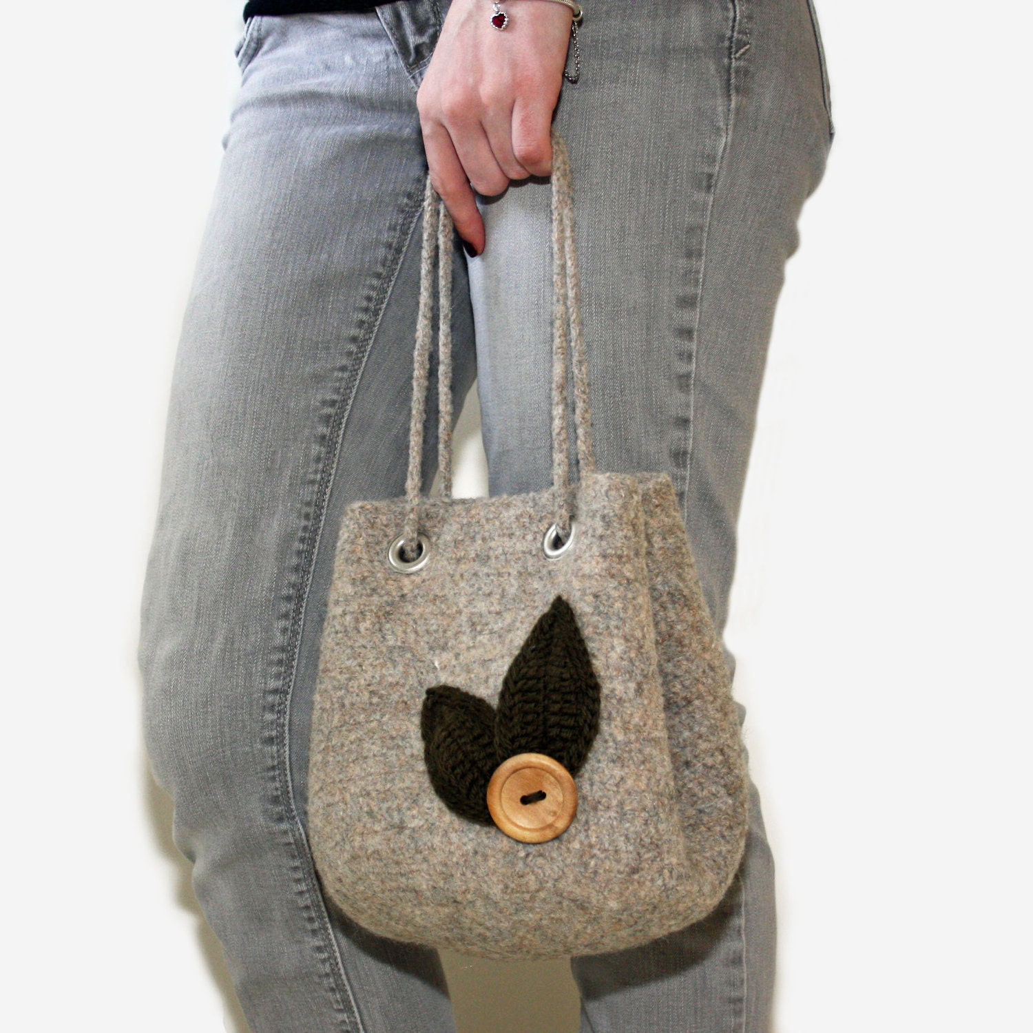 Grab and Go Project Bag - Felted Crochet Pattern (PDF) - INSTANT DOWNLOAD