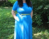 80s plus size classic blue dress / 1980s xxl t shirt dress