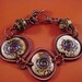 Copper bracelet and earrings set. Earthy. Goddess Spirals. beige and brown