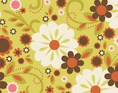 Riley Blake Indian Summer Flower Flannel Fabric, 1 yard