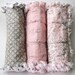Baby Girl Burp Cloths Fleur De Lis Pink Gray Set of Three