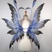 Fairy wings - Terrific for fairy costume, wedding, Halloween costume, fairy photography - Blue Black - Handmade - Custom - Collen Design