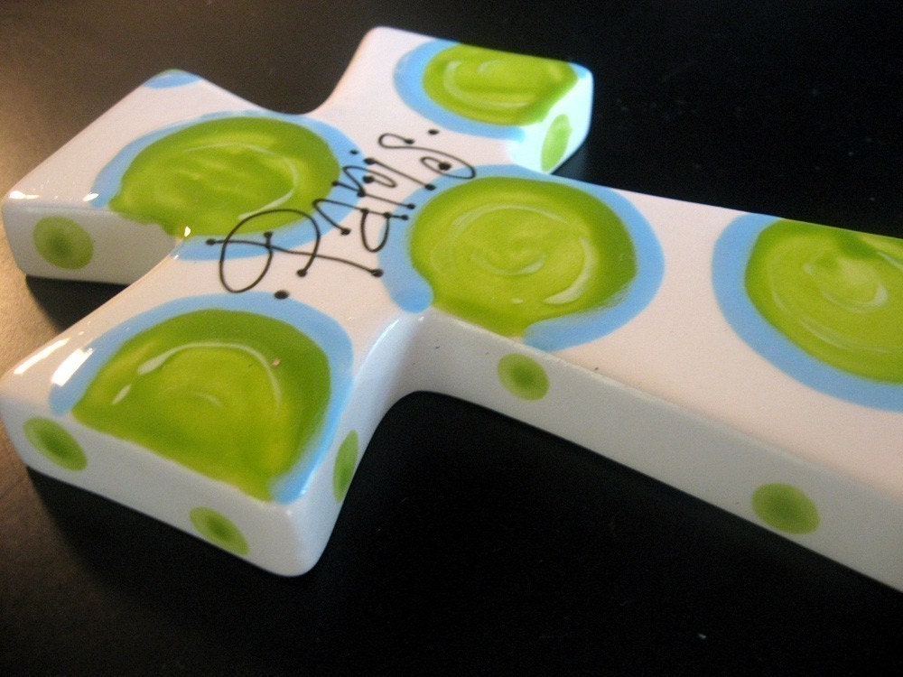 Hand Painted Ceramic Cross