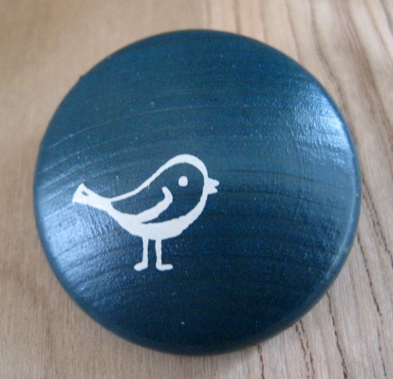Bird Jewelry Brooch Pin Badge Tweet...Maple Wood Brooch