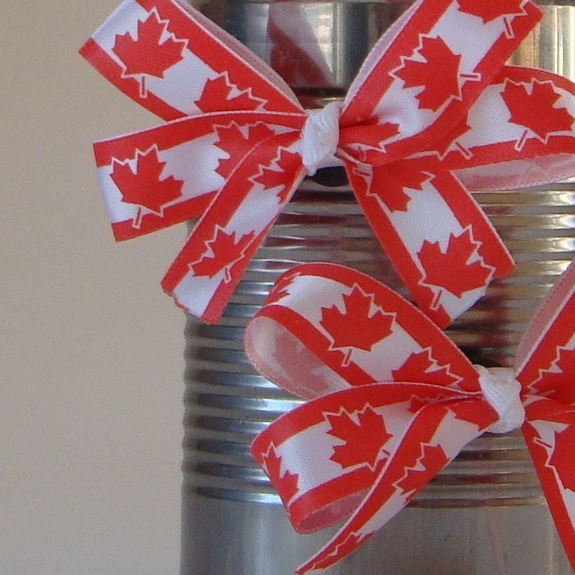 Oh Canada Maple Leaf Bows