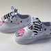 Girls Zebra Cupcake Shoes, Baby and Toddler, Animal Print, Painted, Kids Canvas Sneakers, M2MG