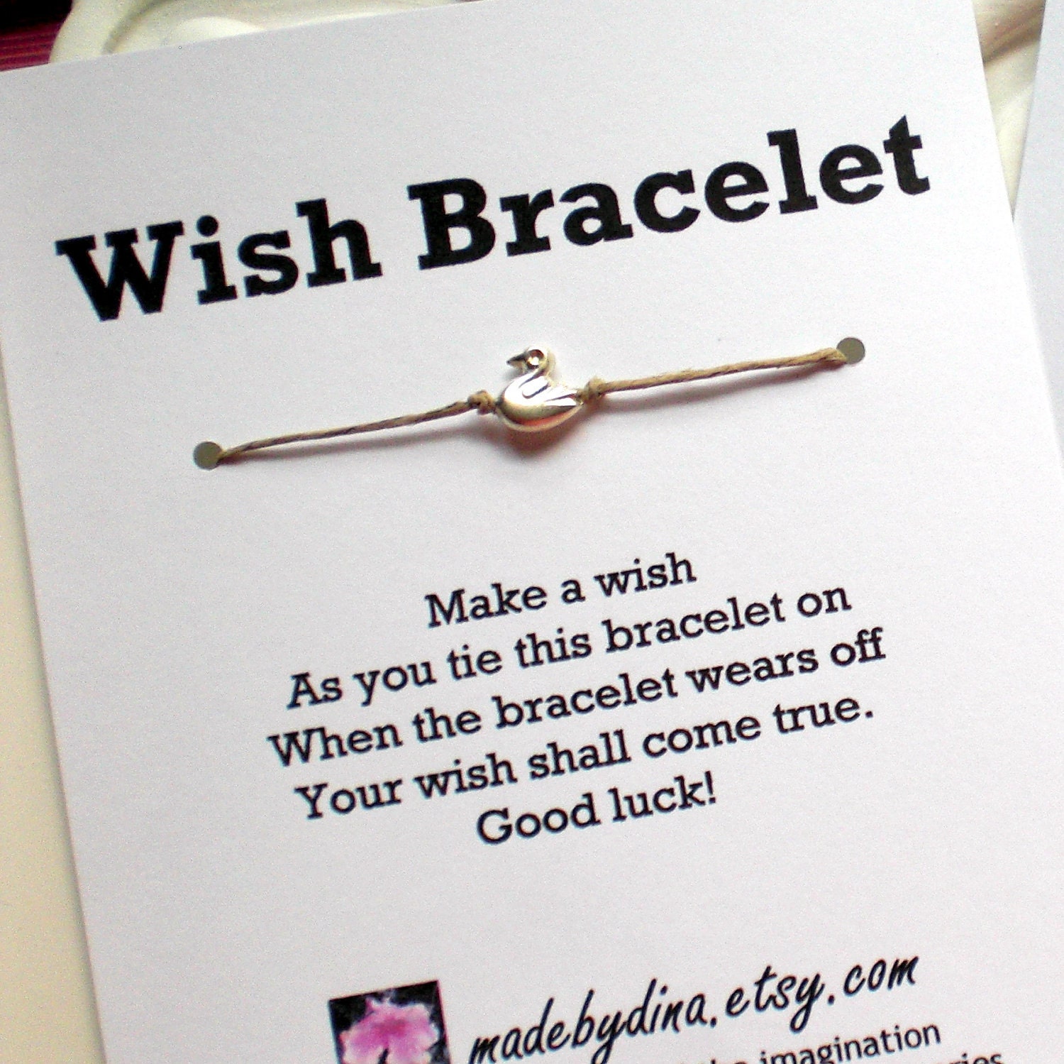 Lucky Duck WISH BRACELET (Silver charm)