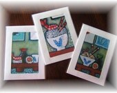 Sushi Card Set Three OOAK Sushi Cards