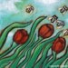 Breezy Bee Tulip Original Painting 8 x 10